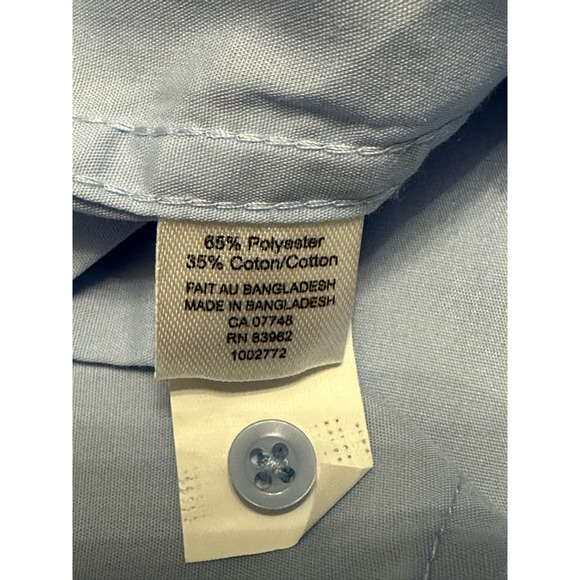 Soul Of London Dress Shirt Button Front Closure Collared Breathable Blue M NWT - Picture 9 of 9